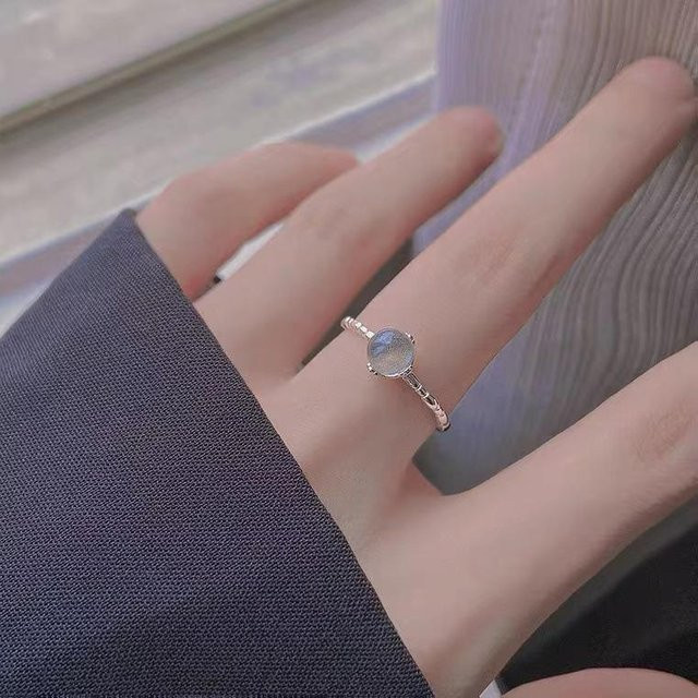 Lucky Star Jewelry Ring 925 Silber, Mondstein, Damen - Bild 1