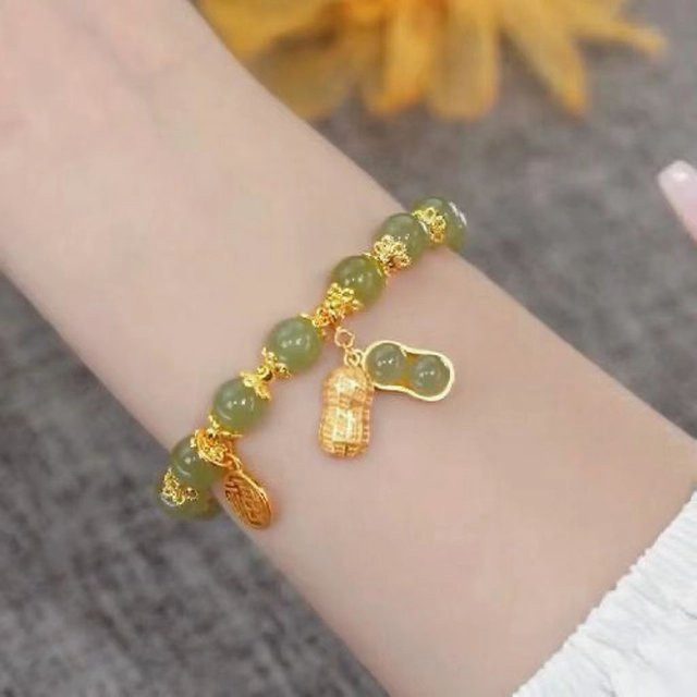 Velishy Perlenarmband, Damen, Gold - Bild 1