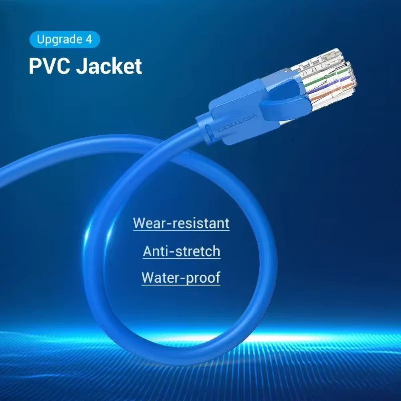 Vention Cat6 Ethernet-Kabel Gigabit High Speed 1000 Mbit/s geschirmtes LAN-Netzwerkkabel RJ45 in Schwarz oder Blau - Bild 5