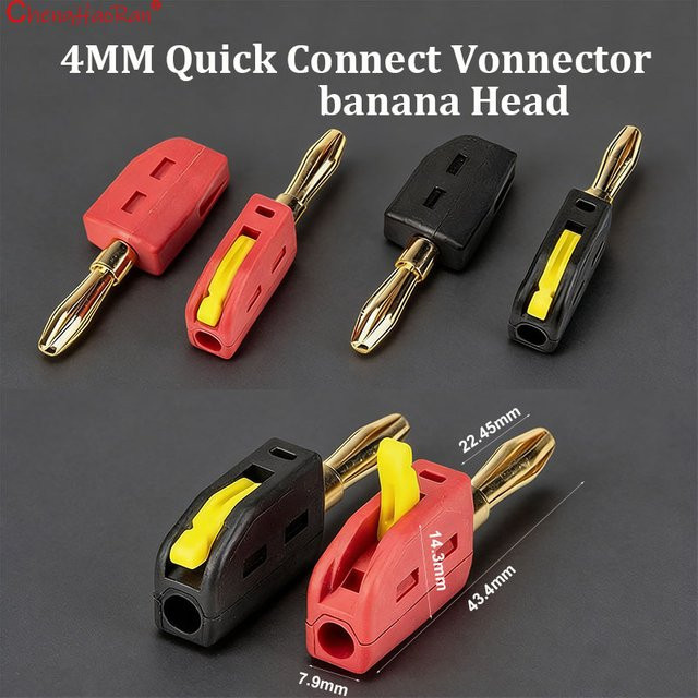 ChengHaoRan Bananenstecker-Buchsen 4mm mit flammhemmendem Gehäuse und offenem Loch für Anschlusszubehör - Bild 1