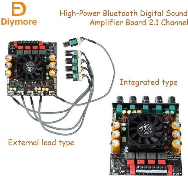Ziqqucu ZK-APTX3 Bluetooth Digital Verstärkerplatine 2.1 Kanal mit TPA3255 Chip in Schwarz - Bild 1