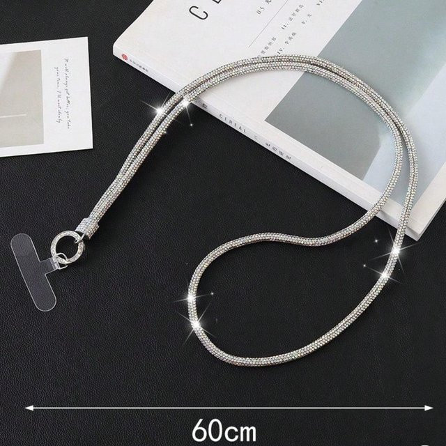 Handy-Anhänger Lanyard, Strass, bunt - Bild 1