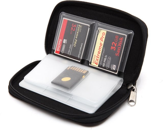 Ninth World Speicherkartenetui für SD, Micro SD, CF und SDXC in Schwarz - Bild 1