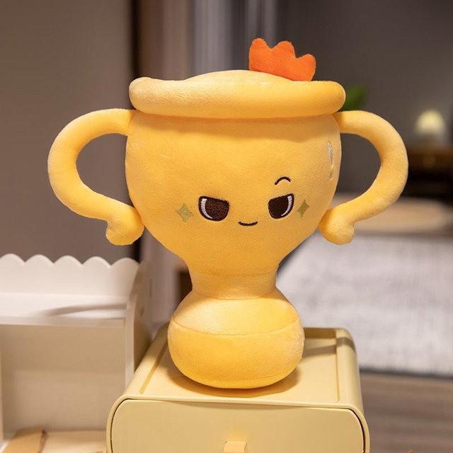 Kreativer Spaß Trophäenkissen, Plüschtier Puppe, orange - Bild 1