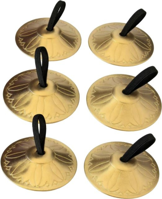 Binchi Messing-Fingerzimbeln, Percussion-Instrumenten-Set, Gold - Bild 1