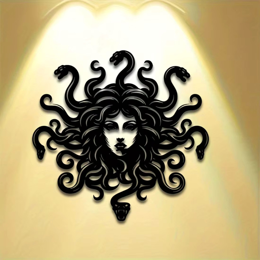 CIFBUY Medusa Metallwandkunst Spukhaus in Schwarz im Gothic-Stil - Bild 4