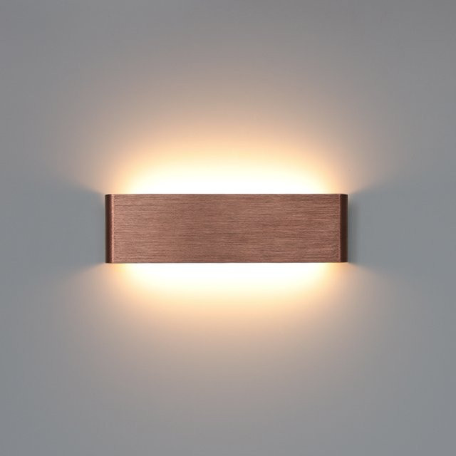 Feiyunlux Moderne Innenwandleuchte als Streifenlampe aus Aluminium in Gold und Kaffeefarbe - Bild 1
