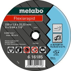 Metabo Trennscheibe gerade für Metall und Profile, 25 Stück, Durchmesser: 115 mm, Farbe: Multicolour - Bild 1