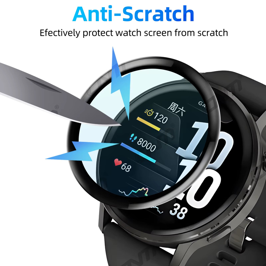 ONM 2-in-1 Schutzfolie und Silikon-Schutzhülle für Garmin Venu 4 41 mm und 45 mm in Schwarz und Pink - Bild 3
