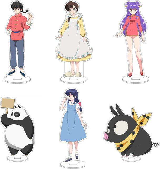 Bandai Ranma 1/2 Saotome Ranma Akane Tendo Hibiki Ryoga Shampoo Saotome Genma Cos, Acryl-Figur, Standfigur, 16cm - Bild 1