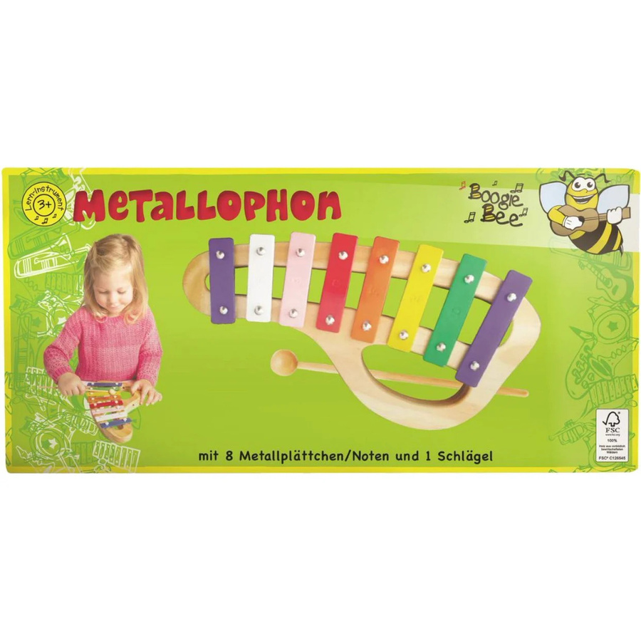 Boogie Bee Metallophon aus Holz mit 8 Noten in Bunt/Mehrfarbig - Bild 1