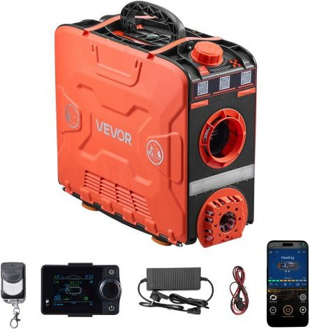 VEVOR All-in-One Dieselheizung 5-8KW DC 12V mit Bluetooth-App-Steuerung, Fernbedienung und LCD-Bildschirm, tragbarer Diesel-Lufterhitzer mit 4,5 l Kraftstofftank für Fahrzeuge, Wohnmobile und Transporter - Bild 1