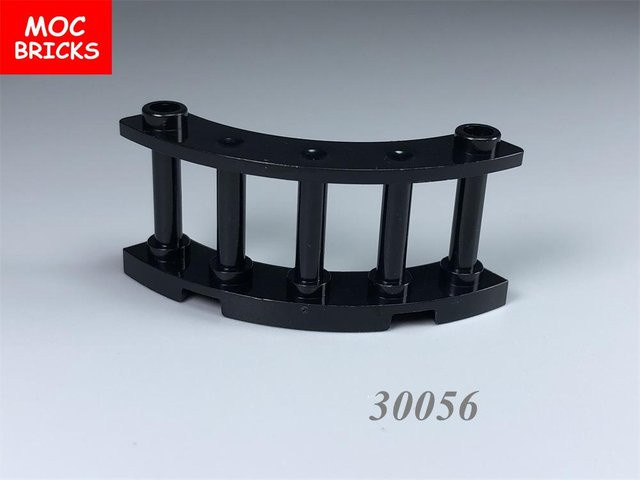 LEGO MOC Steine Zaun Gebogene Geländer, Bausteine, 10-teiliges Set, ab 6 Jahren - Bild 1