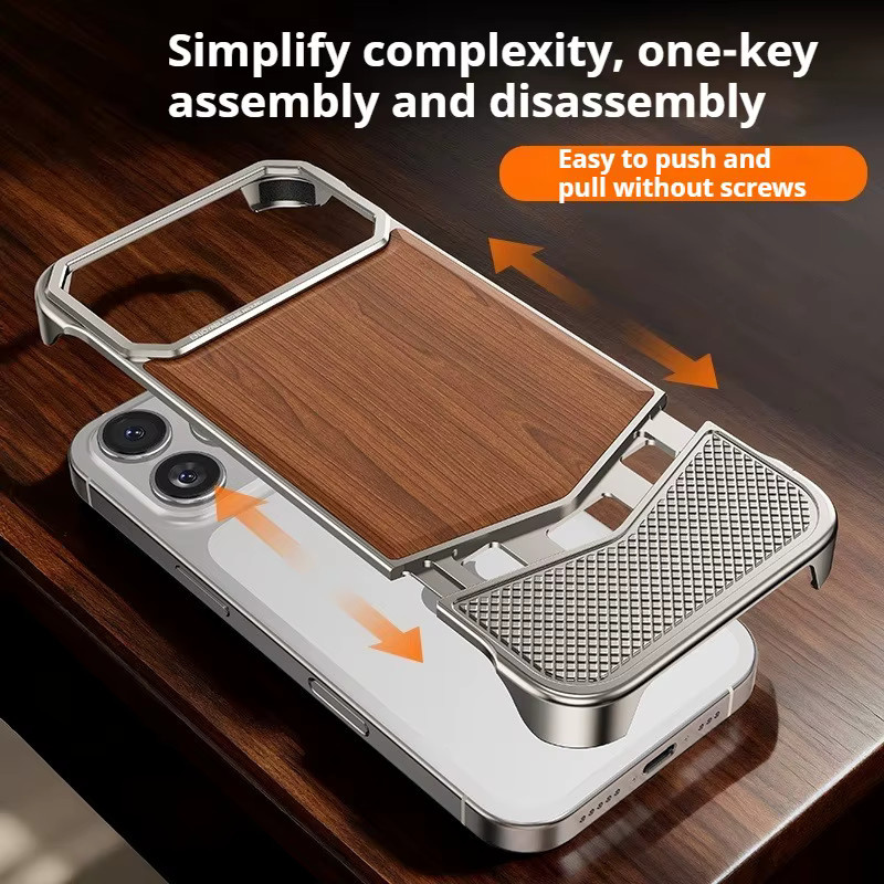 Eary Naturholz Bumper Case für iPhone 17 Pro Max mit MagSafe, Rahmenlose stoßfeste Schutzhülle in Braun oder Schwarz - Bild 4