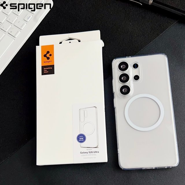 Spigen PC Matte Magnetic Crystal Clear Design-Hülle für Samsung Galaxy S26 Ultra, S25 und S24 Plus mit MagSafe und stoßfester Hartschale in Transparent - Bild 1