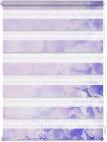 Lichtblick Duo-Rollo Klemmfix Hortensie Lila B/H: 45 x 150 cm - Bild 1