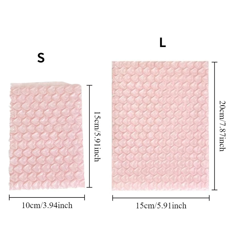 Love Express wasserdichte Luftpolstertaschen in Herzform, pink, selbstklebend, stoßfester Versandumschlag aus Kunststoff - Bild 2
