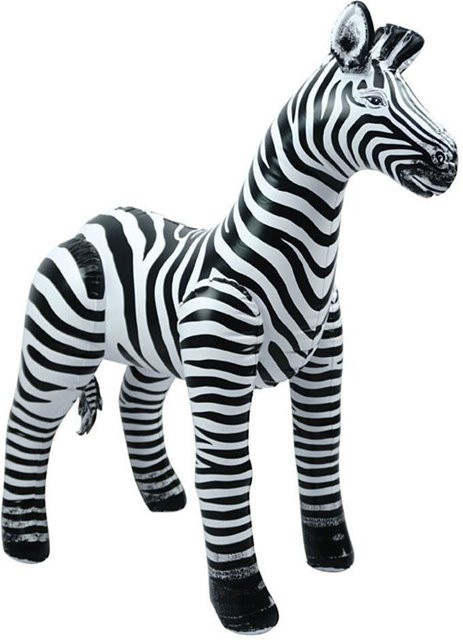 Aufblasbare Tierballons von Lingfeng als Dekoration für Geburtstage, Set mit Kuh, Elefant, Giraffe und Zebra in Multicolor aus PVC - Bild 1