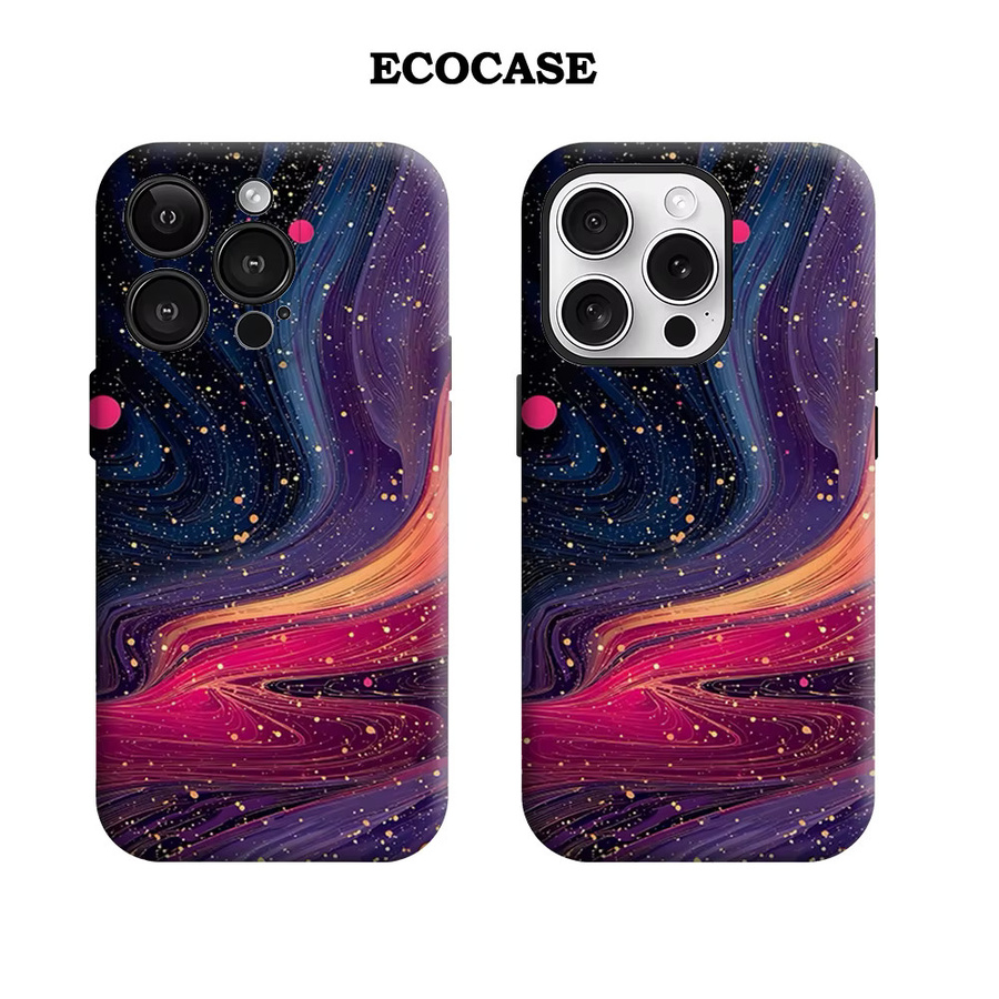 Kosmische Wirbel-Galaxie Handyhülle für Apple iPhone 17 16 15 14 13 12 Pro Max Plus, doppelschichtige Rückabdeckung, mehrfarbig - Bild 2
