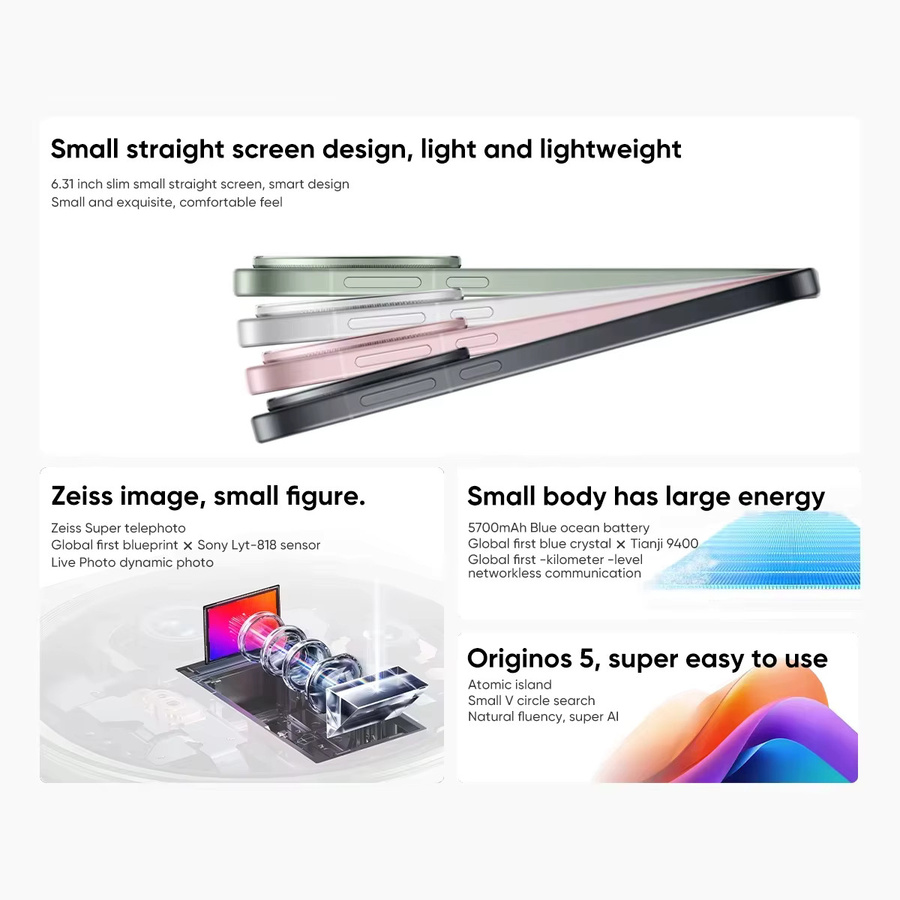 Vivo X200 Pro Mini Smartphone in Pink mit 6,31 Zoll AMOLED 120Hz Display, Dimensity Prozessor, 5700mAh Akku und 50MP Kamera (CN-Version) - Bild 1