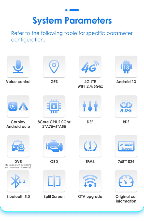 OSSURET Android 13 Autoradio mit 9,7 Zoll Display für VW Volkswagen Tiguan 2013-2017, Multimedia-Player mit GPS, Carplay und Rückfahrkamera, Schwarz - Bild 3