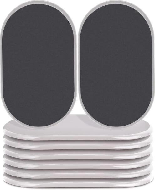 8er-Pack robuste ovale Möbelgleiter für Teppich in Beige von Kitchen Goods - Bild 1