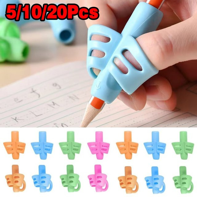 Deli Silikon Schreibstift-Stifthalter Haltungsorthese für Kinder und Studenten zur Unterstützung beim Schreiben und Lernen - Bild 1