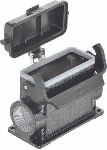 HARTING Sockelgehäuse aus Kunststoff in Schwarz, Artikelnummer 19 37 016 0297 - Bild 1