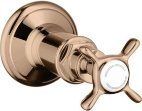 Hansgrohe Axor Montreux Fertigmontageset UP-Absperrventil mit Kreuz in poliertem Roségold - Bild 1