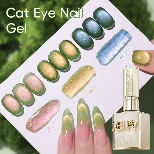 XEIJAYI Guave Cat's Eye Gel-Nagellack, Glänzend - Bild 1
