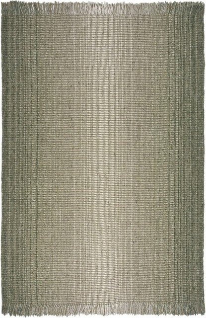 Flair Rugs Kurzflorteppich Jute Ombre Grün B: 60 cm, L: 110 cm - Bild 1