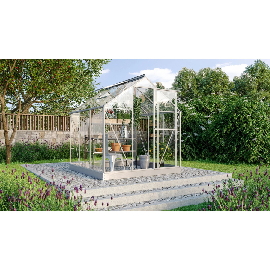 Vitavia Gewächshaus Triton 3800 ESG mit Alu Vorzugsset in Schwarz und Transparent - Bild 2