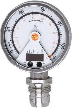 Ifm Electronic Drucksensor PG2889 in Silber, Messbereich -2 inH2O bis 40.15 inH2O, M12 Anschluss, 1 Öffner, 1 Schließer, Analog - Bild 1
