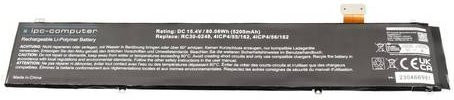 IPC-Computer Notebook-Akku RC30-0248 Li-Ion in Schwarz mit 5200 mAh und 15.40V - Bild 1