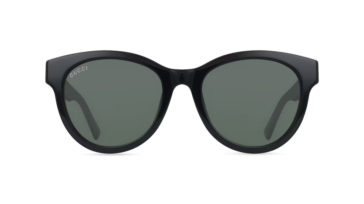 Gucci GG2127SK Sonnenbrille Damen, Vollrand, Rund, Acetat, Schwarz, Grau - Bild 1