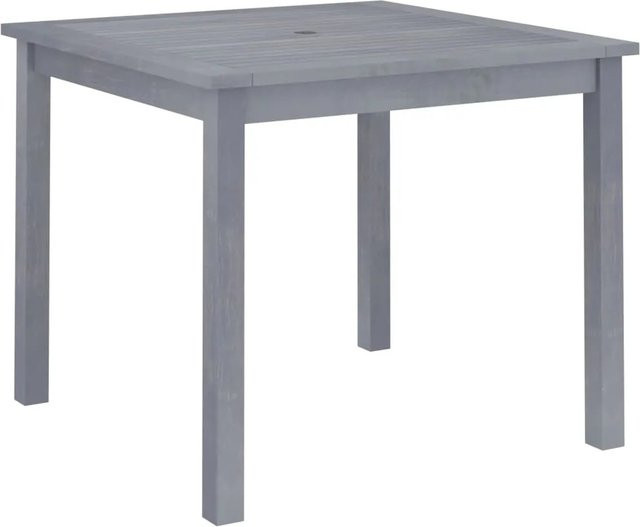 vidaXL Garten-Esstisch aus Akazien-Massivholz in Grau, quadratisch, B/T/H: 88 x 88 x 74 cm - Bild 1