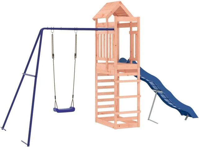 vidaXL Spielturm aus Massivholz Douglasie in Blau - Bild 1