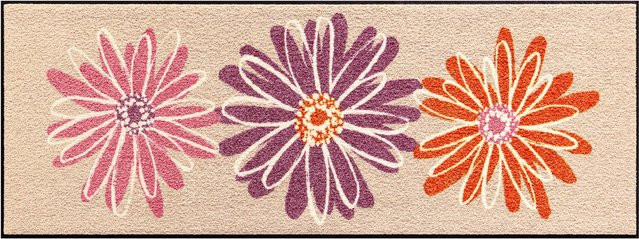 Rutschhemmende Fußmatte von Heine Home in Sand und Multicolour mit modernem Blumenmuster aus Polyamid und Gummi - Bild 1