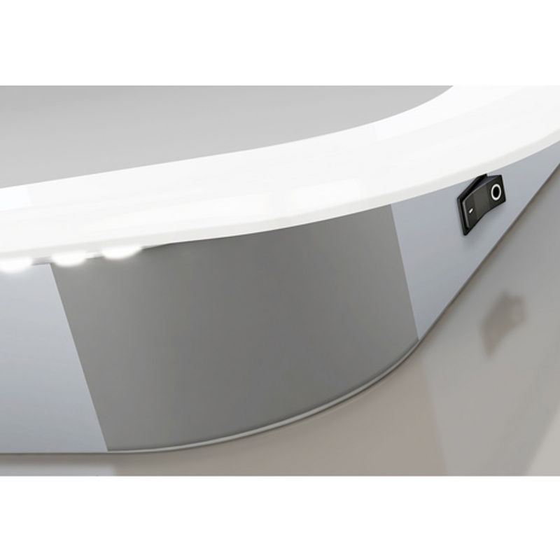 TALOS LED-Badspiegel in Silver mit Aluminiumrahmen, B: 160 cm, H: 70 cm - Bild 2