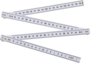 BGS Do it yourself Gliedermaßstab mit 10 Gliedern, Farbe: Weiß, Länge: 2 m - Bild 1