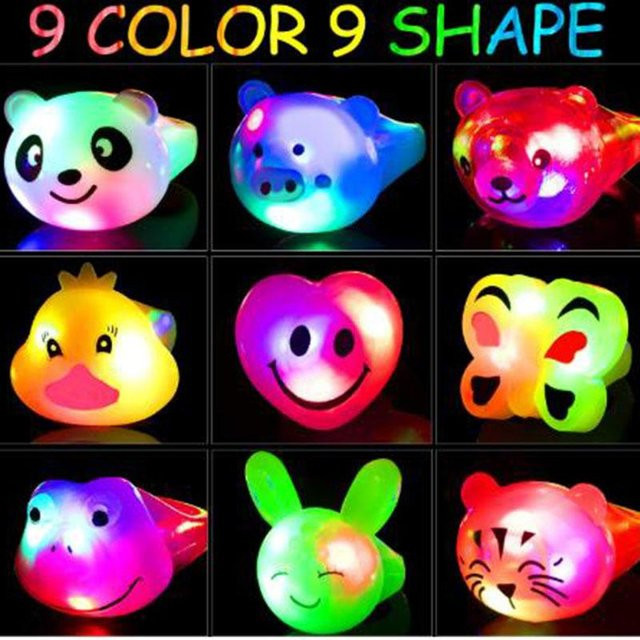Huaqiang North Fingerringe, LED, TPR, Bunt, Kinder - Bild 1