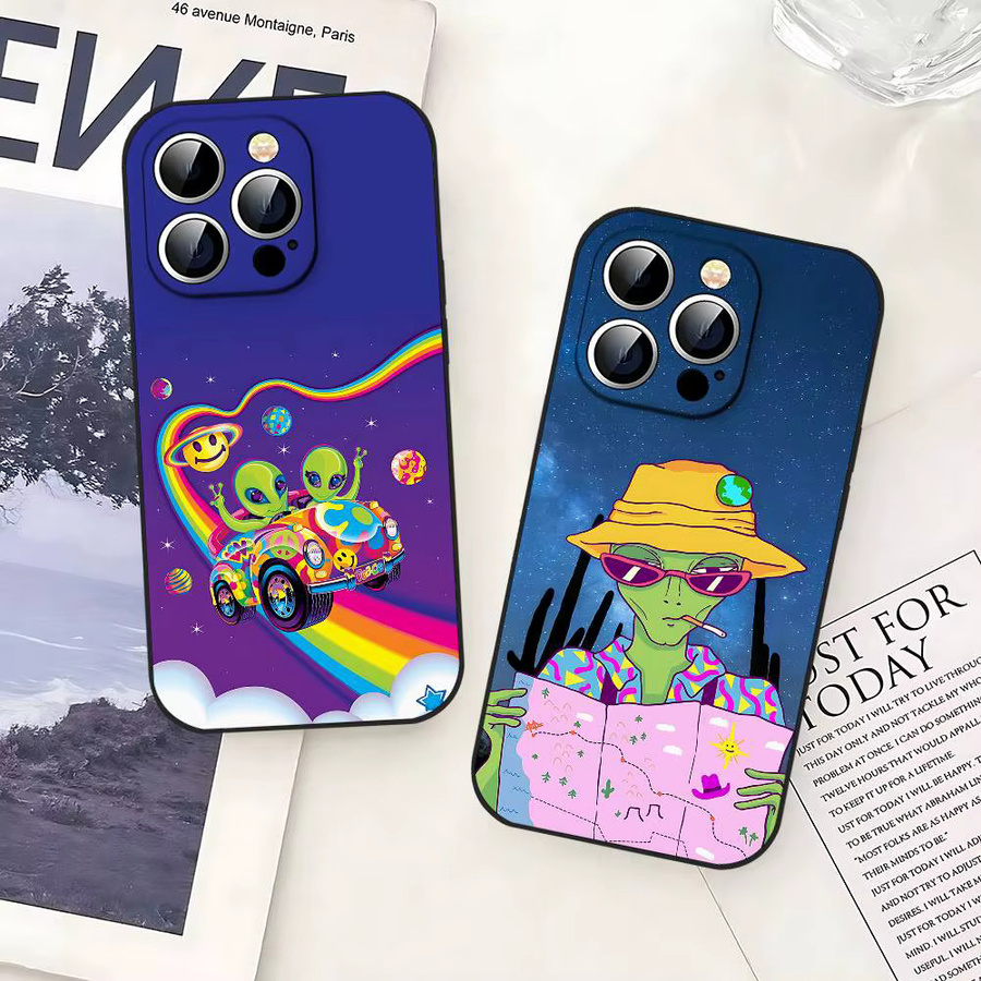 Mesuca UFO Alien Thing Handyhülle für iPhone 17 16 15 14 13 12 11 Pro Max Plus in Multicolour aus weichem TPU - Bild 3