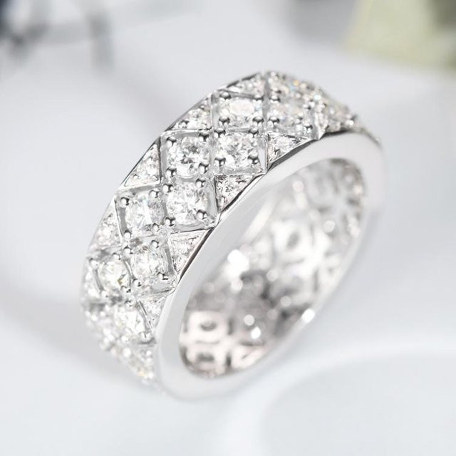 YIRAN Jewelry 5 Diamantring, Platin, Mädchenring - Bild 1