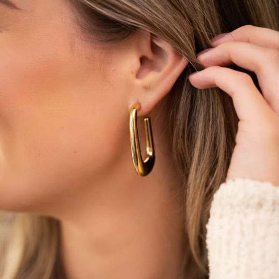 amofa Creolen, vergoldet, Gold, Damen - Bild 3