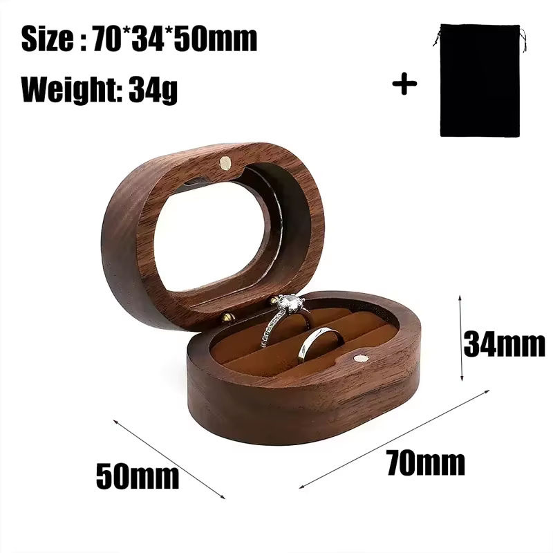Personalisierbare Ringbox von Alex Streeter aus Holz in Weiß und Transparent für Hochzeitszeremonie und Verlobungsantrag mit individueller Gravur - Bild 5