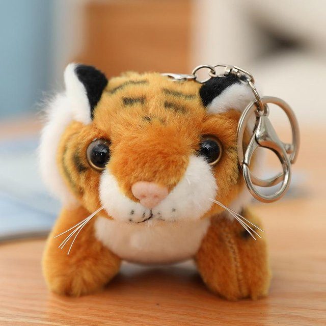Tigerpuppe Plüschtier, orange, 10cm - Bild 1