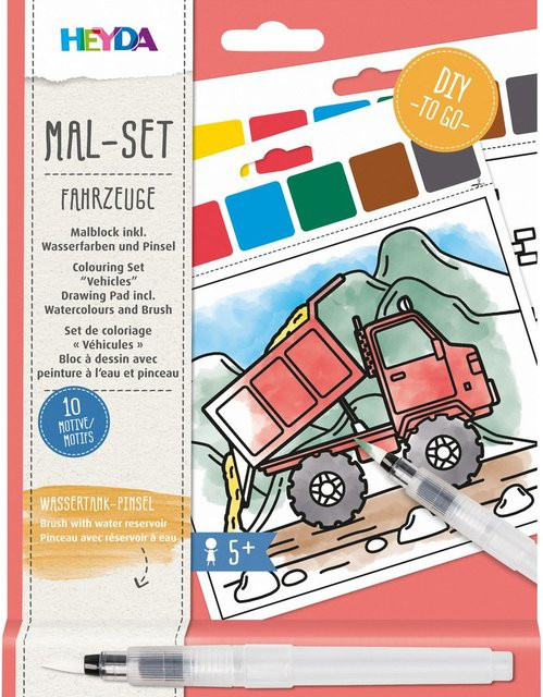 Heyda Mal-Set Fahrzeuge mit Papier ab 5 Jahren - Bild 1