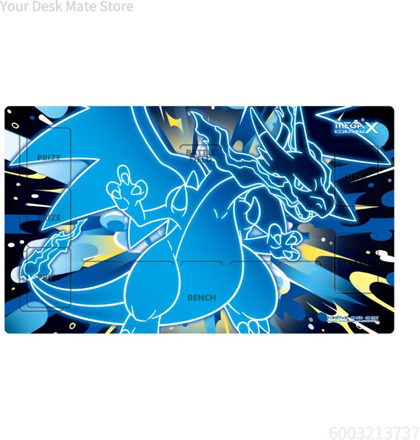 Potdemiel Mega Charizard X Neon TCG Spielmatte, rutschfeste und wasserdichte Schreibtischmatte in Multicolour - Bild 1