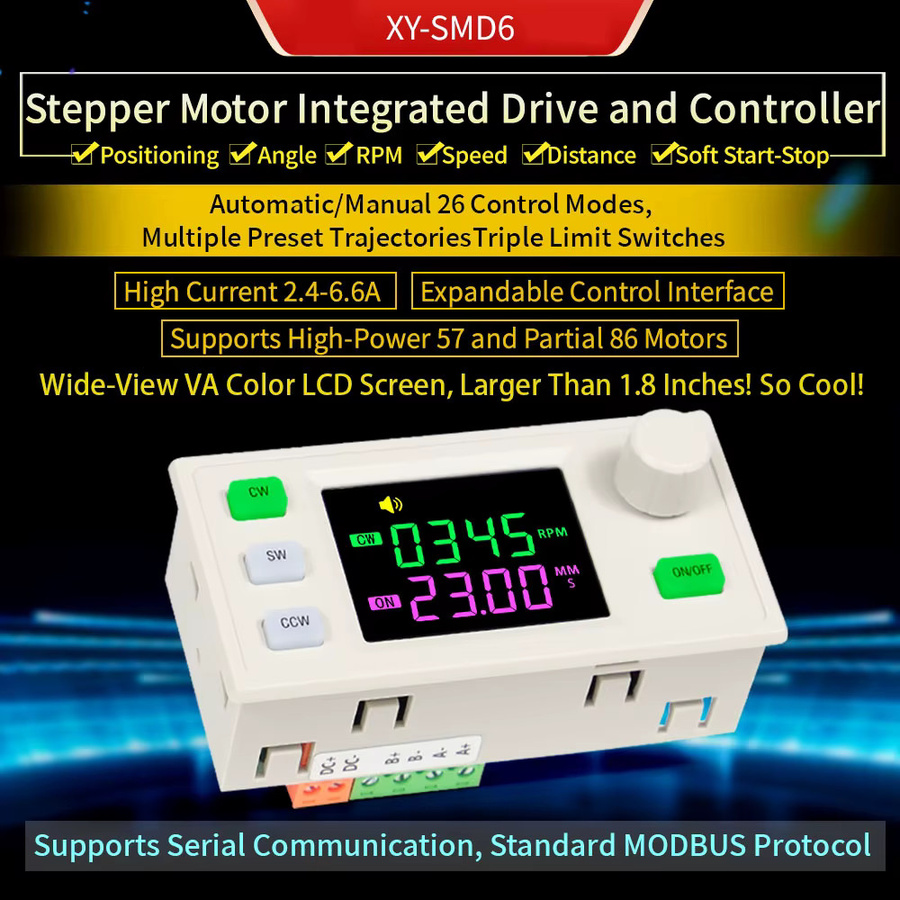 Aideepen Schrittmotor Treiber SMD04 SMD06 mit Vorwärts- und Rückwärtssteuerung, serielle Kommunikation, 6,6A - Bild 3