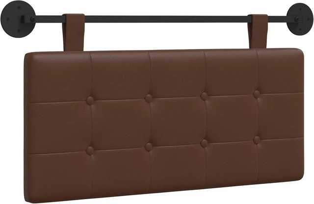vidaXL Wandmontiertes Polsterpaneel aus Kunstleder in Braun, B/H: 90 x 55 cm - Bild 1